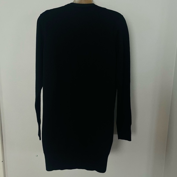 Marc Jacobs Black Cardigan Sweater Designer Knitwear Longline Pockets - Picture 3 of 4